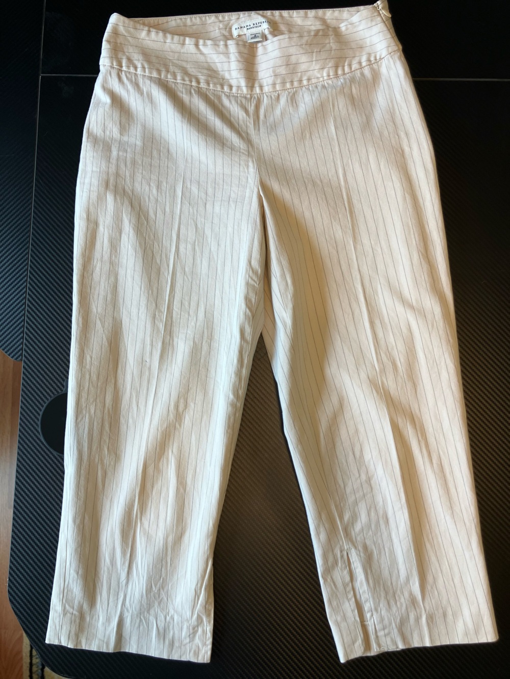 Banana Republic White Pinstriped Pants - Harrison